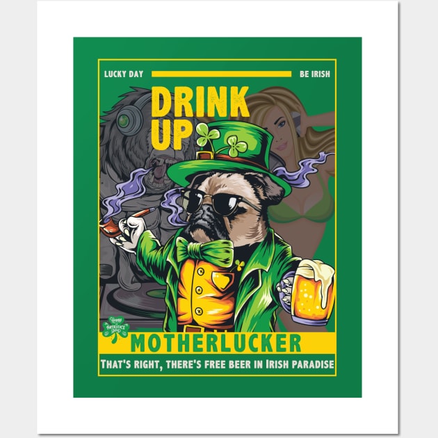 St. Patrick's Day-Irish Drinking Team-Lucky Shamrock Wall Art by POD Anytime